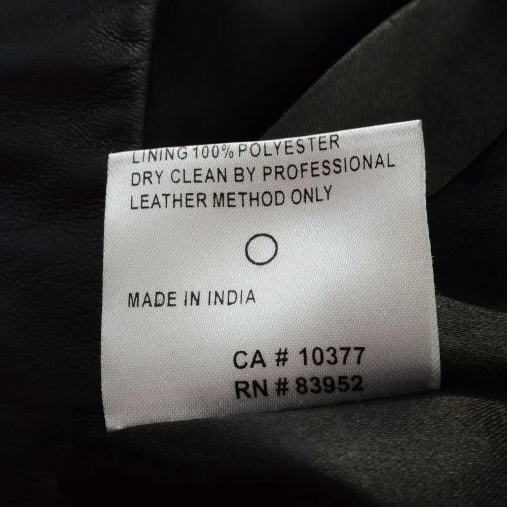 Bagatelle Black Leather Jacket Size Large Full Zip - Picture 14 of 14